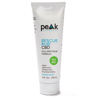 A tube of Rescue Rub: 320mg Full-Spectrum CBD Pain Relief Topical | Herbal Blend